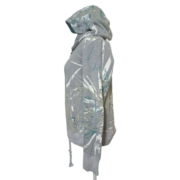 Hurley Hoodie Sweatshirt Juniors Size XL Womens Skull Crossbones Raw Edge Spello - Picture 4 of 12